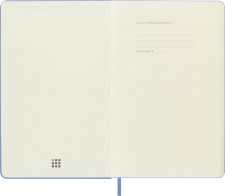 Notes MOLESKINE Classic L (13x21 cm) w linie, twarda oprawa, hydrangea blue, 240 stron, niebieski