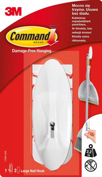 Hak wielokrotnego użytku COMMAND™ (17069 PL), z metalowym uchwytem, duży, biały