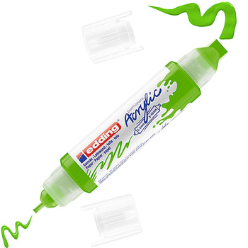 Marker akrylowy 3D e-5400 EDDING, podwójny, 2-3 mm, 5-10 mm, żółtozielony