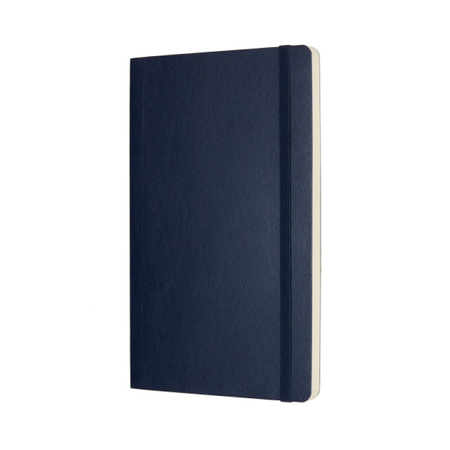 Notes MOLESKINE L (13x21cm) gładki, miękka oprawa, sapphire blue, 192 strony, niebieski