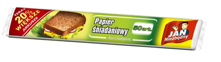 Papier śniadaniowy JAN NIEZBĘDNY, 50 szt., biały