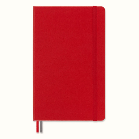 Notes MOLESKINE Classic L (13x21 cm) gładki, twarda oprawa, scarlet red, 400 stron, czerwony