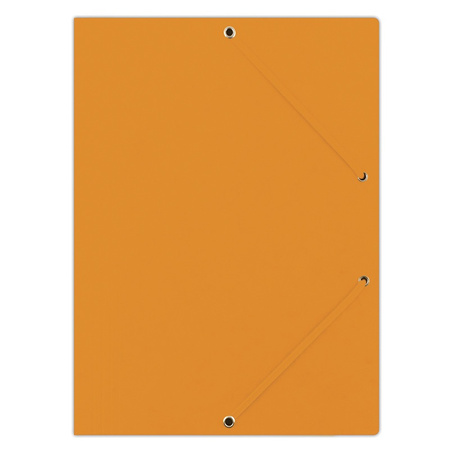 Teczka z gumką DONAU, preszpan, A4, 390gsm, 3-skrz., pomarańczowa