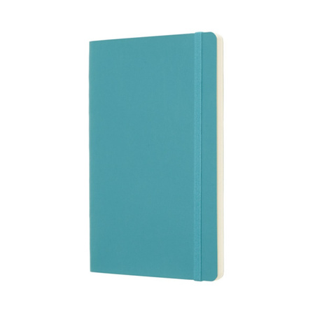 Notes MOLESKINE L (13x21 cm) gładki, miękka oprawa, reef blue, 192 strony, niebieski