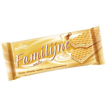 Wafle Familijne JUTRZENKA, 180 g, śmietankowe
