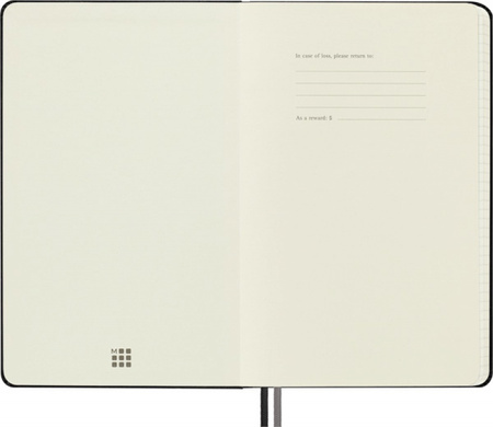 Notes MOLESKINE Classic L (13x21cm) w kratkę, twarda oprawa, 400 stron, czarny