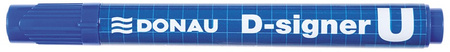 Marker permanentny DONAU D-Signer, okrągły, 2-4mm (linia), zawieszka, niebieski