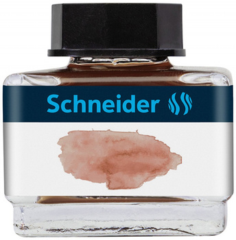 Atrament do piór SCHNEIDER, 15 ml, cognac / ciemnobrązowy
