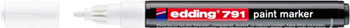 Marker olejowy e-791 EDDING, 1-2mm, biały