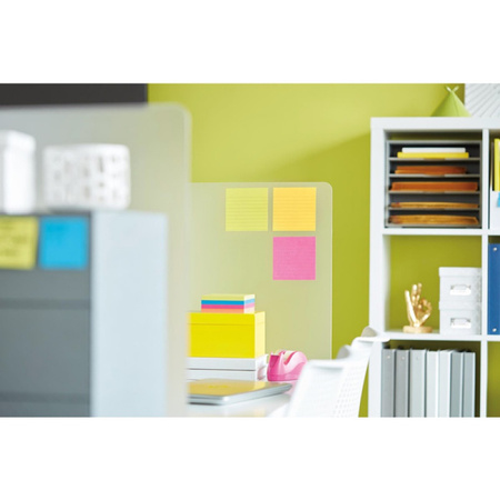 Karteczki samoprzylepne Post-it® Super Sticky XL, CARNIVAL, w linię, 101x101mm, 6x90 kart.
