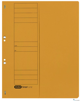 Skoroszyt kartonowy ELBA 1/2 A4, oczkowy, żółty, 100551878