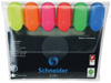 Zestaw zakreślaczy SCHNEIDER Job, 1-5 mm, 6 szt., pudełko z zawieszką, mix kolorów