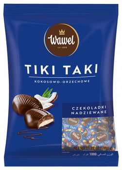 Cukierki Tiki Taki WAWEL, kokosowo-orzechowe, 1kg