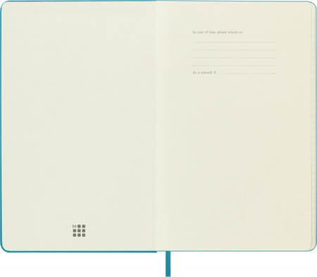 Notes MOLESKINE Classic L (13x21 cm) w linie, twarda oprawa, reef blue, 240 stron, niebieski