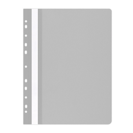 Skoroszyt OFFICE PRODUCTS, PP, A4, miękki, 100/170mikr., wpinany, szary