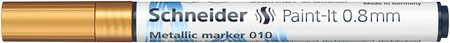 Marker metaliczny SCHNEIDER Paint-It 010, 0,8 mm, złoty metalik