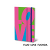 Notatnik STIFFLEX, 13x21cm, 192 strony, Fluo Love - Fuchsia
