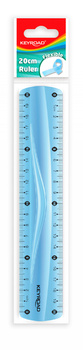 Linijka KEYROAD, 20cm, elastyczna, zawieszka, mix kolorów