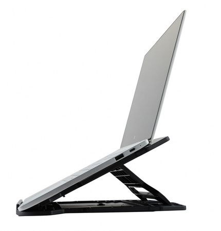 Podstawa pod laptopa z obrotowym podłożem Q-CONNECT, 25,5 x 2,2 x 28 cm, czarna