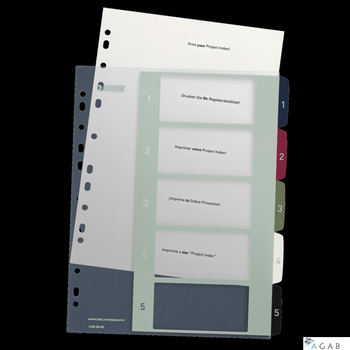 Przekładki plast. do nadruku tekstu na kartę, Leitz Style, 1-5 12350000 (X)