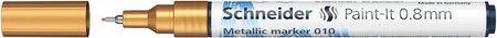 Marker metaliczny SCHNEIDER Paint-It 010, 0,8 mm, złoty metalik