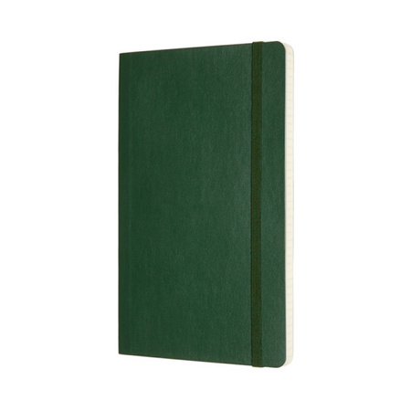 Notes MOLESKINE L (13x21cm) w kratkę, miękka oprawa, myrtle green, 192 strony, zielony