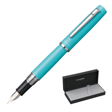 Pióro wieczne PLATINUM Procyon Turquoise Blue, F, turkusowe