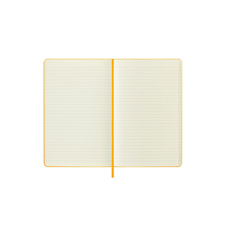 Notes MOLESKINE Classic L (13x21cm), w linie, twarda oprawa, orange yellow, 240 stron, pomarańczowy