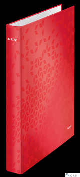 Segregator ringowy WOW Leitz A4 2DR/25mm, czerwony 42410026