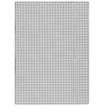 Teczka z gumką DONAU, karton, A4, 400gsm, 3-skrz., biała w kratę