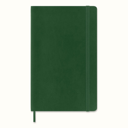 Notes MOLESKINE L (13x21cm) w kratkę, miękka oprawa, myrtle green, 192 strony, zielony