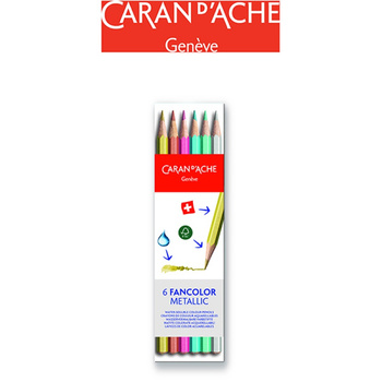 Kredki CARAN D'ACHE Fancolor Metallic, 6 szt.