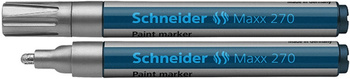 Marker olejowy SCHNEIDER Maxx 270, okrągły, 1-3mm, srebrny