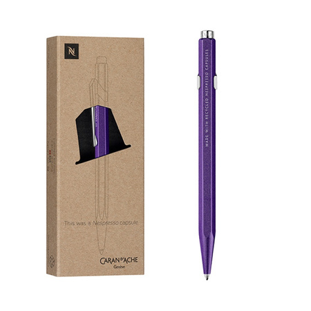 Długopis CARAN D'ACHE 849 Nespresso Arpeggio, M, w pudełku, fioletowy