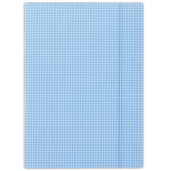 Teczka z gumką DONAU, karton, A4, 400gsm, 3-skrz., niebieska w kratę