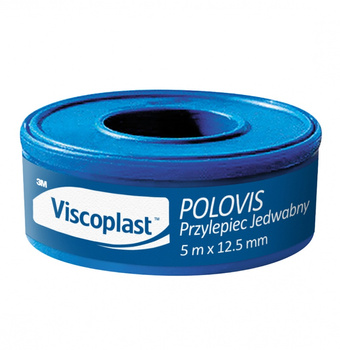 Przylepiec jedwabny VISCOPLAST Polovis, 12,5mmx5m, biały