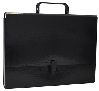 Teczka-pudełko OFFICE PRODUCTS, PP, A4/5cm, z rączką i zamkiem, czarna
