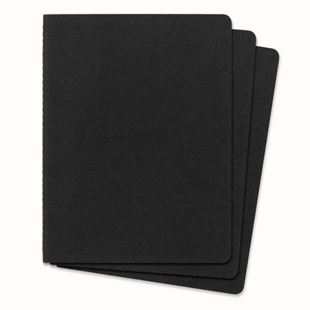 Zestaw 3 Zeszytów MOLESKINE Cahier Journals XL (19x25cm) w kratkę, 120 stron, czarny