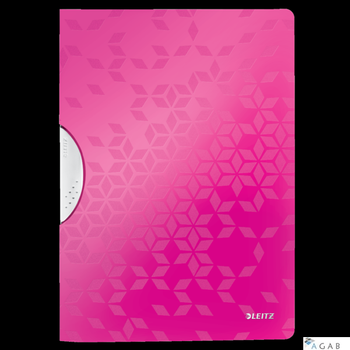 Skoroszyt z klipem LEITZ WOW różowy 41850023