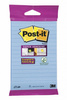 Karteczki samoprzylepne POST-IT® Super sticky, (6844-L-NB), 152x102mm, 45 kart., zawieszka, niebieskie