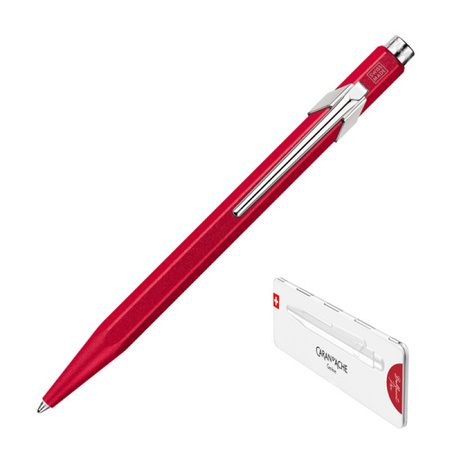 Długopis CARAN D'ACHE 849 Colormat-X, M, w pudełku, czerwony