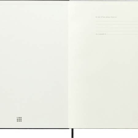 Notes MOLESKINE Classic XXL (21,6x27,9 cm) w kratkę, twarda oprawa, 192 strony, czarny