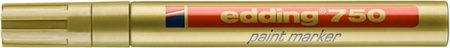 Marker olejowy e-750 EDDING, 2-4mm, złoty