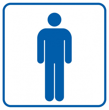 Znak TDC, Toaleta męska