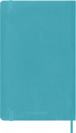 Notes MOLESKINE L (13x21 cm) gładki, miękka oprawa, reef blue, 192 strony, niebieski