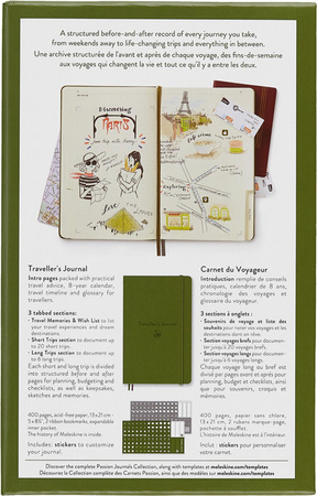 Notes MOLESKINE Passion Journal Travel, 400 stron, zielony