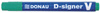 Marker permanentny DONAU D-Signer, 1-4mm (linia), zawieszka, zielony