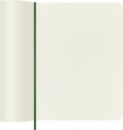 Notes MOLESKINE XL (19x25cm) w kropki, miękka oprawa, myrtle green, 192 strony, zielony
