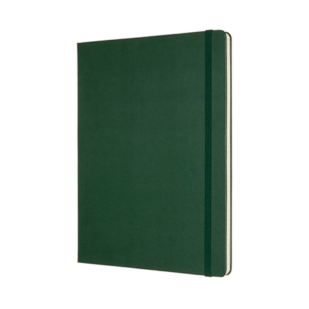 Notes MOLESKINE Classic XL (19x25cm) w kratkę, twarda oprawa, myrtle green, 192 strony, zielony