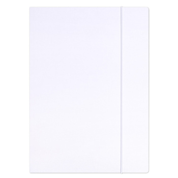 Teczka z gumką OFFICE PRODUCTS Premium, karton, A4, 350gsm, 3-skrz., biała